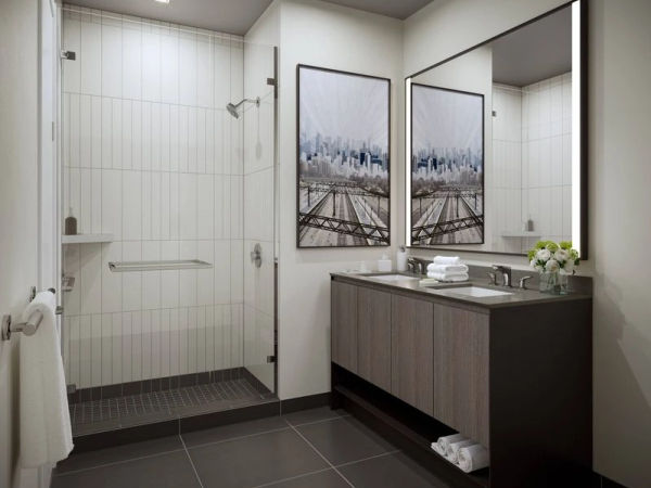 Custom bathroom vanity cabinets Wilmette