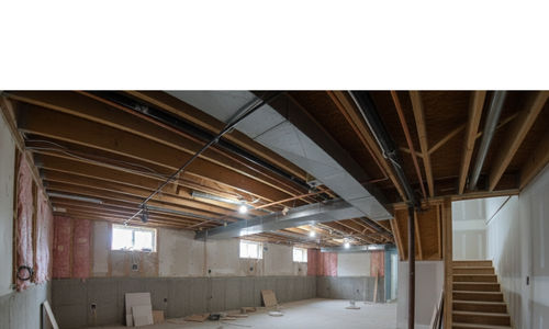 Basement remodeling Chicago -- finished basement with waterproofing