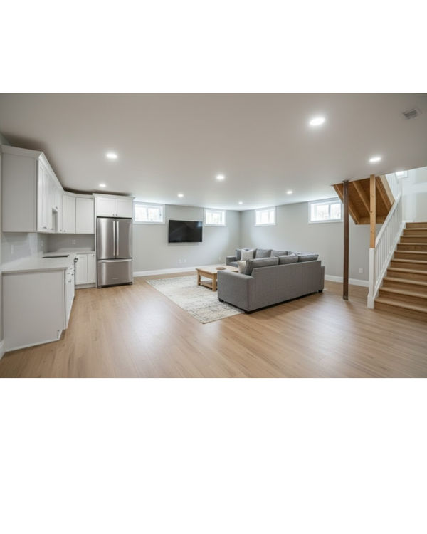 Finished Wicker Park basement after renovation