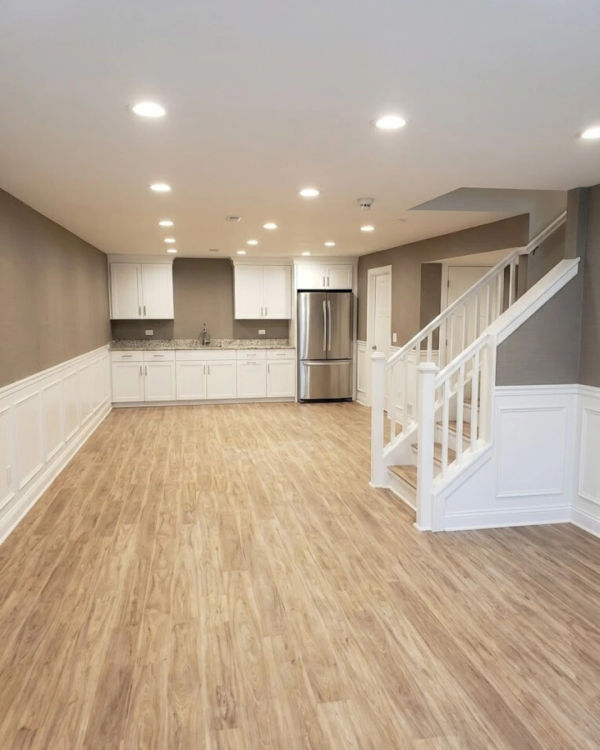 Finished Lincoln Park basement after renovation