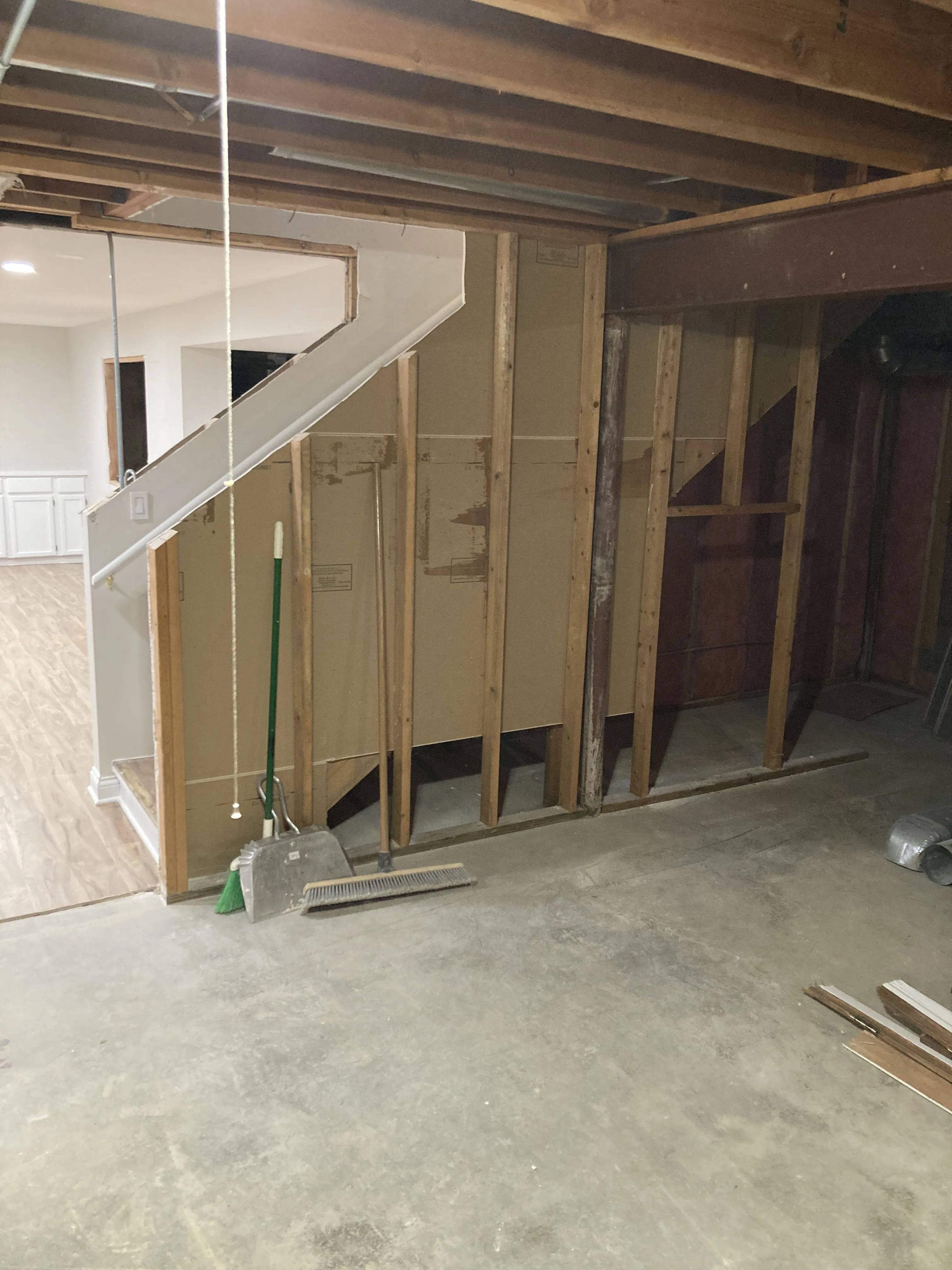 Lake Forest basement original condition - before remodel started
