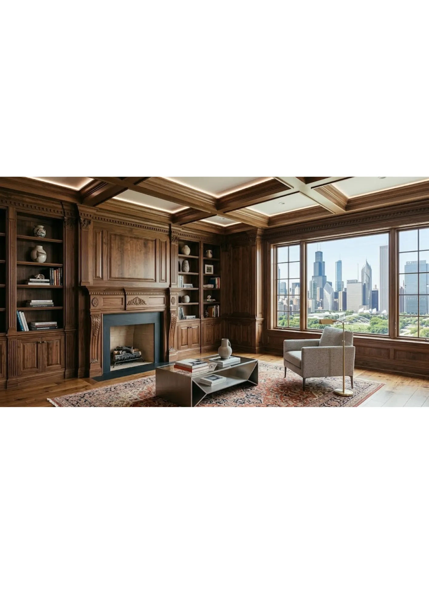 Chicago custom millwork -- built-ins, paneling, and integrated cabinetry