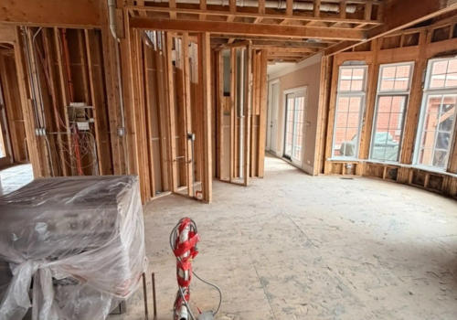 Wicker Park kitchen fully gutted -- stripped to studs before remodel Chicago