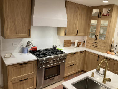 Custom kitchen island with seating for four