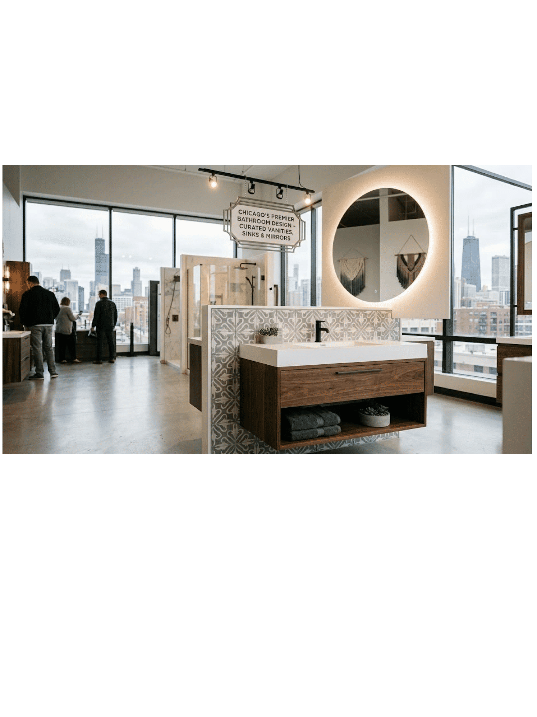 Chicago bathroom vanity, mirror and sink -- completed bathroom remodel by Assembly Squad