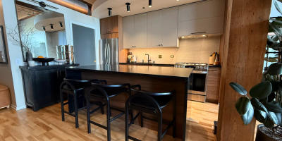 South Loop home remodeling -- kitchen storage and cabinetry detail, 1632 S Indiana Chicago