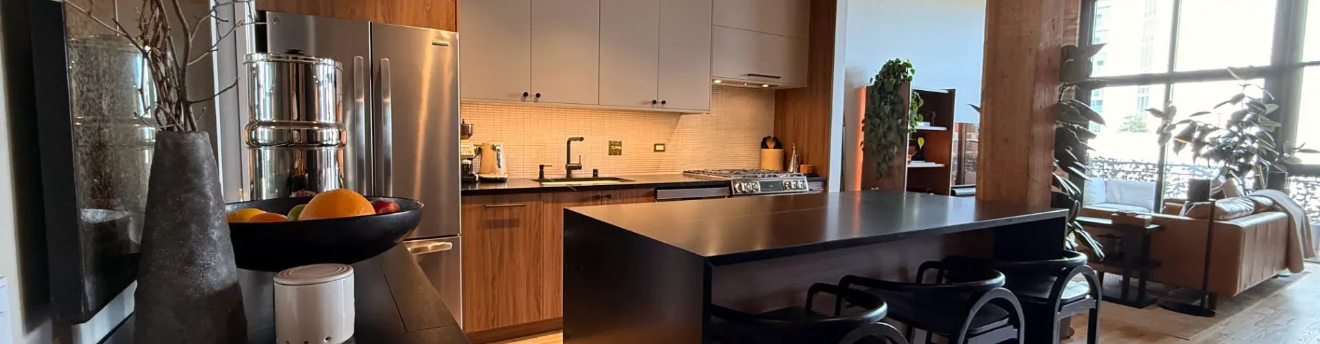 Chicago loft remodel cost 2026 -- South Loop loft kitchen renovation by Assembly Squad