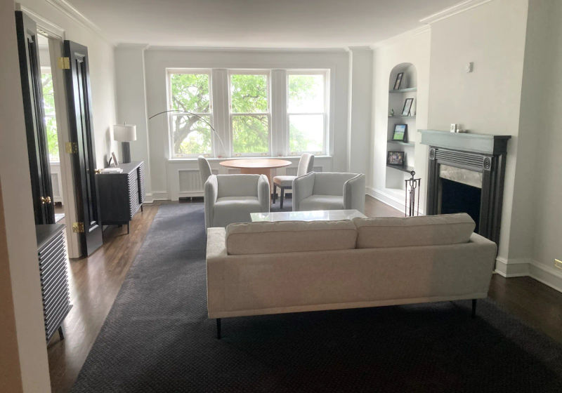 Modern Chicago condo renovation with open concept living space