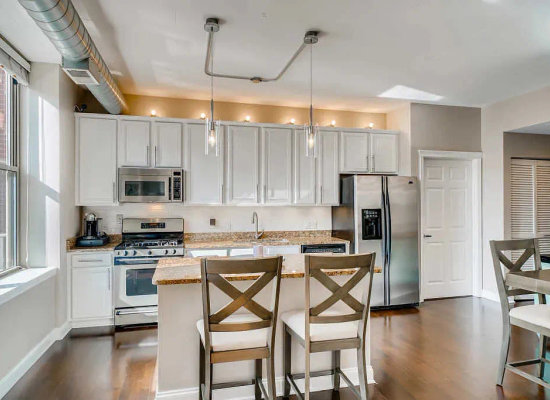 West Loop condo kitchen before renovation -- Madison St Chicago