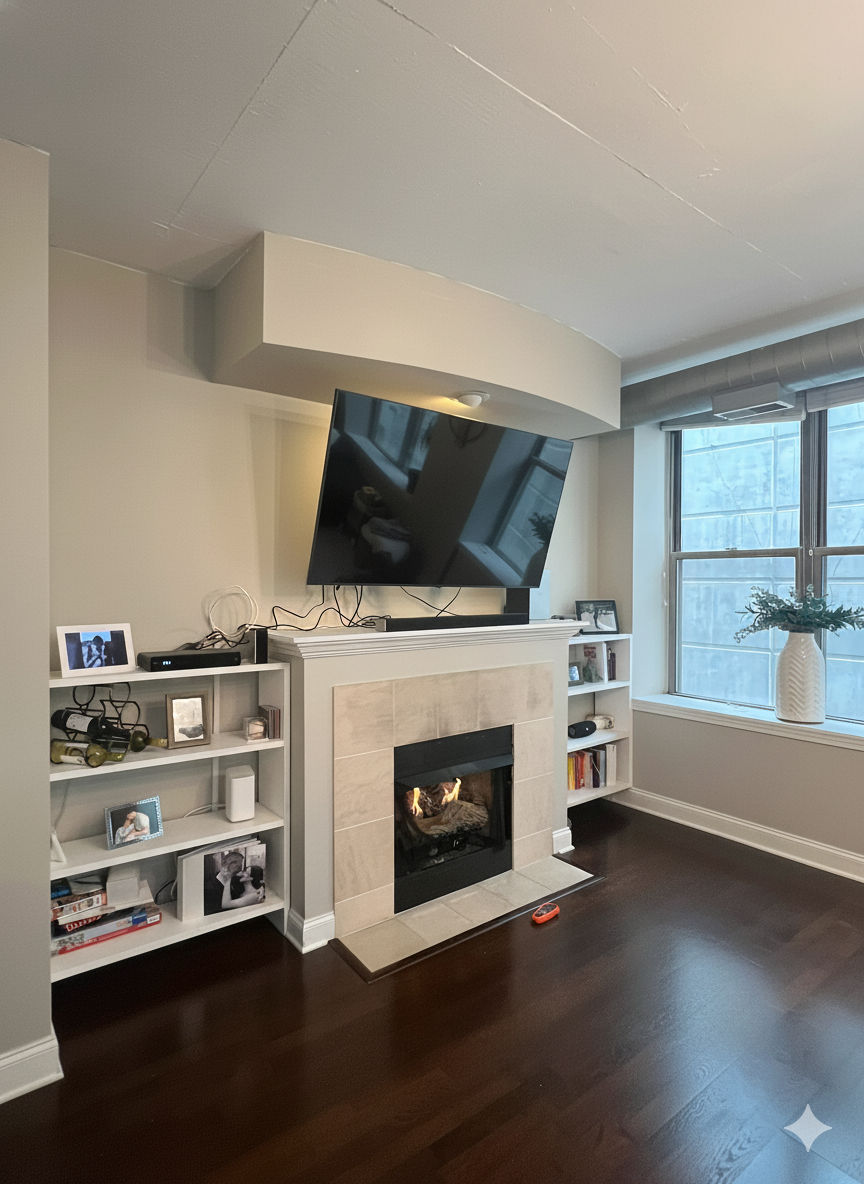 West Loop condo before remodel - living area