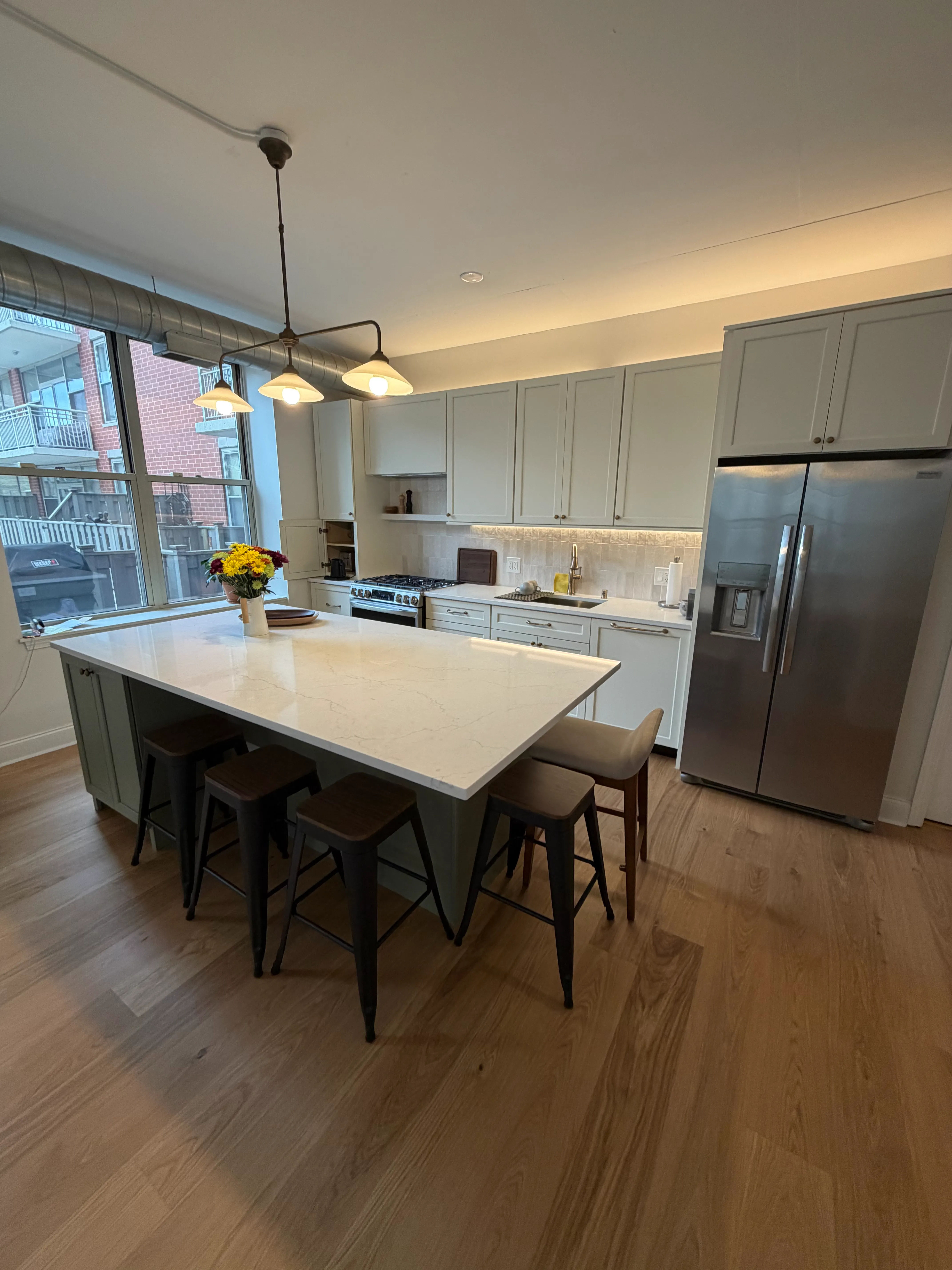 West Loop condo after remodel - MSI quartz countertops