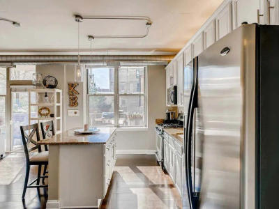 West Loop condo kitchen before remodel -- view 2