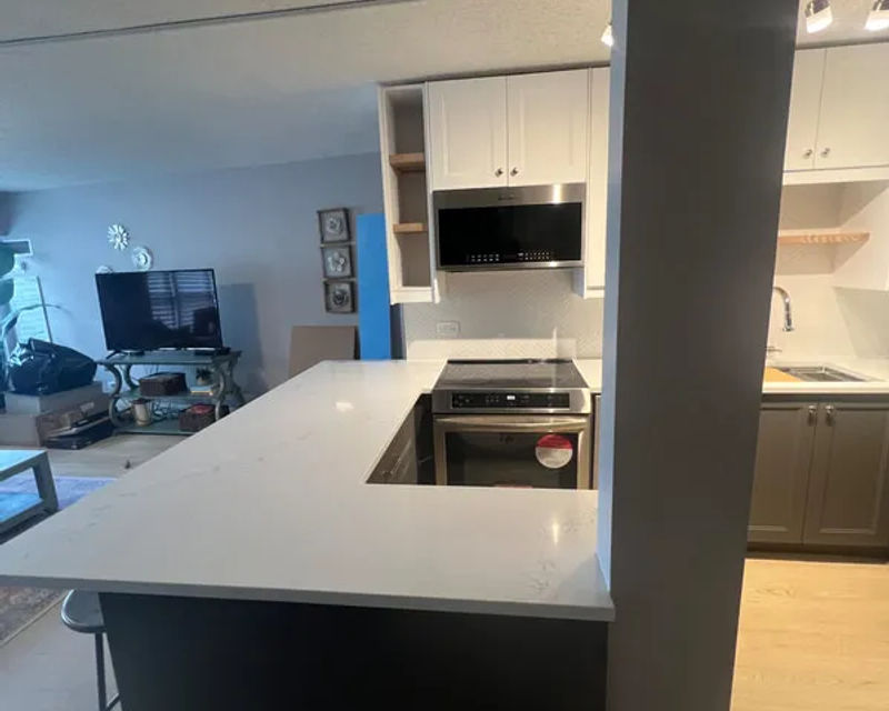 Custom cabinetry and open concept conversion in Streeterville high-rise by Assembly Squad