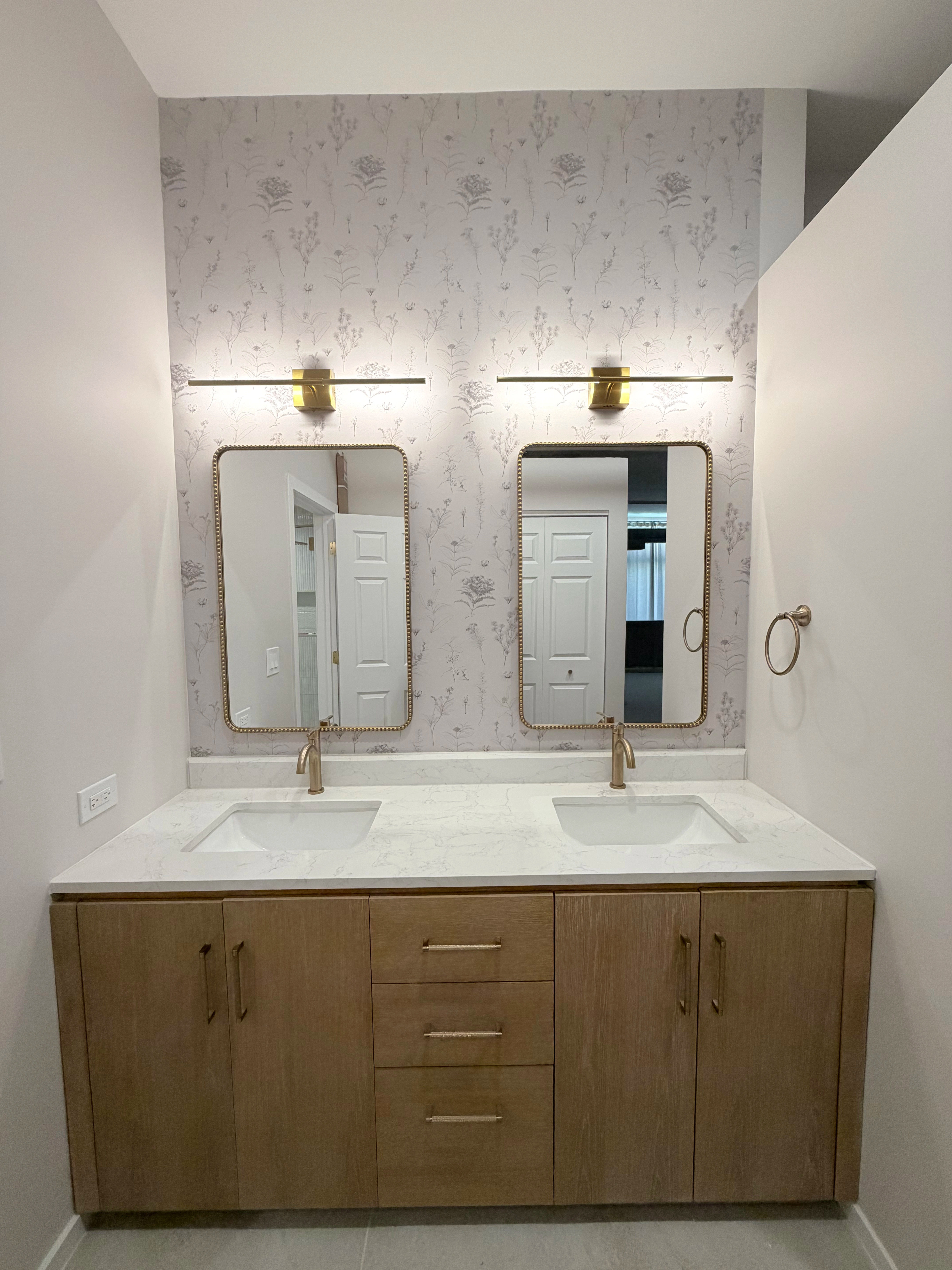 After -- completed West Loop primary bathroom remodel at 420 S Clinton, Gotham Lofts, by Assembly Squad