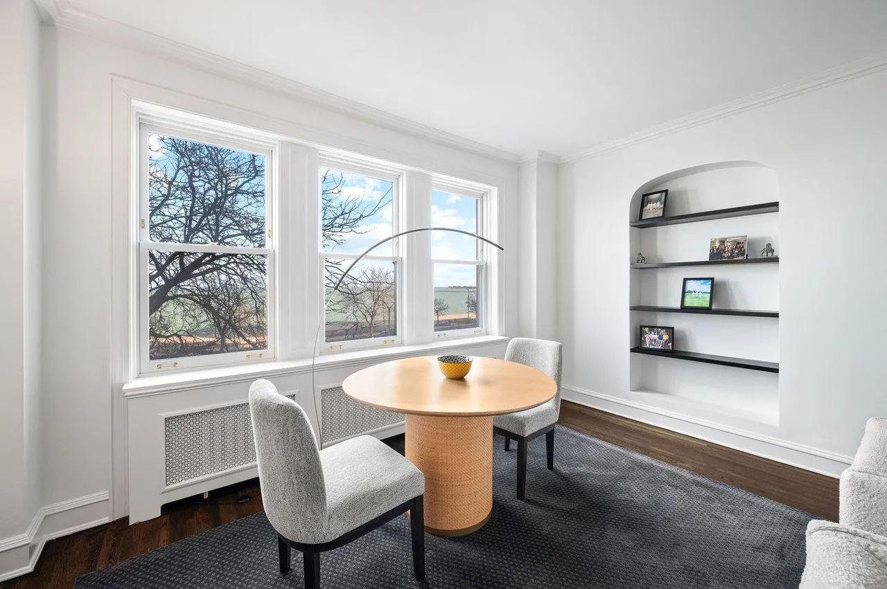 1242 N Lake Shore Drive renovated room with preserved millwork -- Gold Coast pre-war co-op Chicago