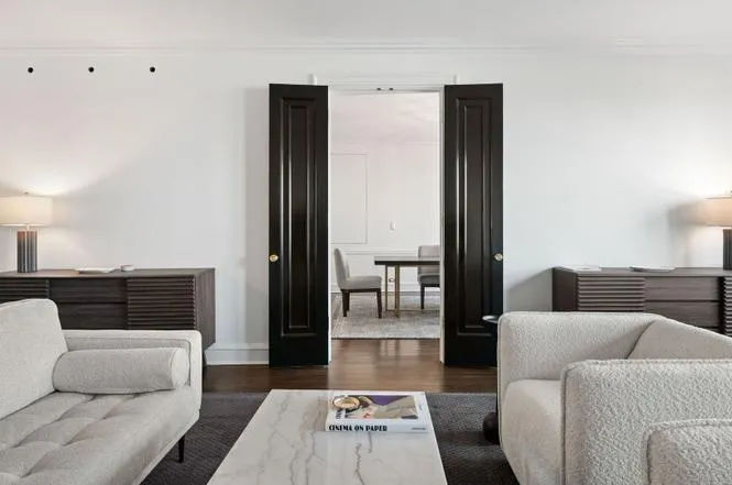 1242 N Lake Shore Drive renovated dining or living area -- Gold Coast pre-war co-op renovation Chicago