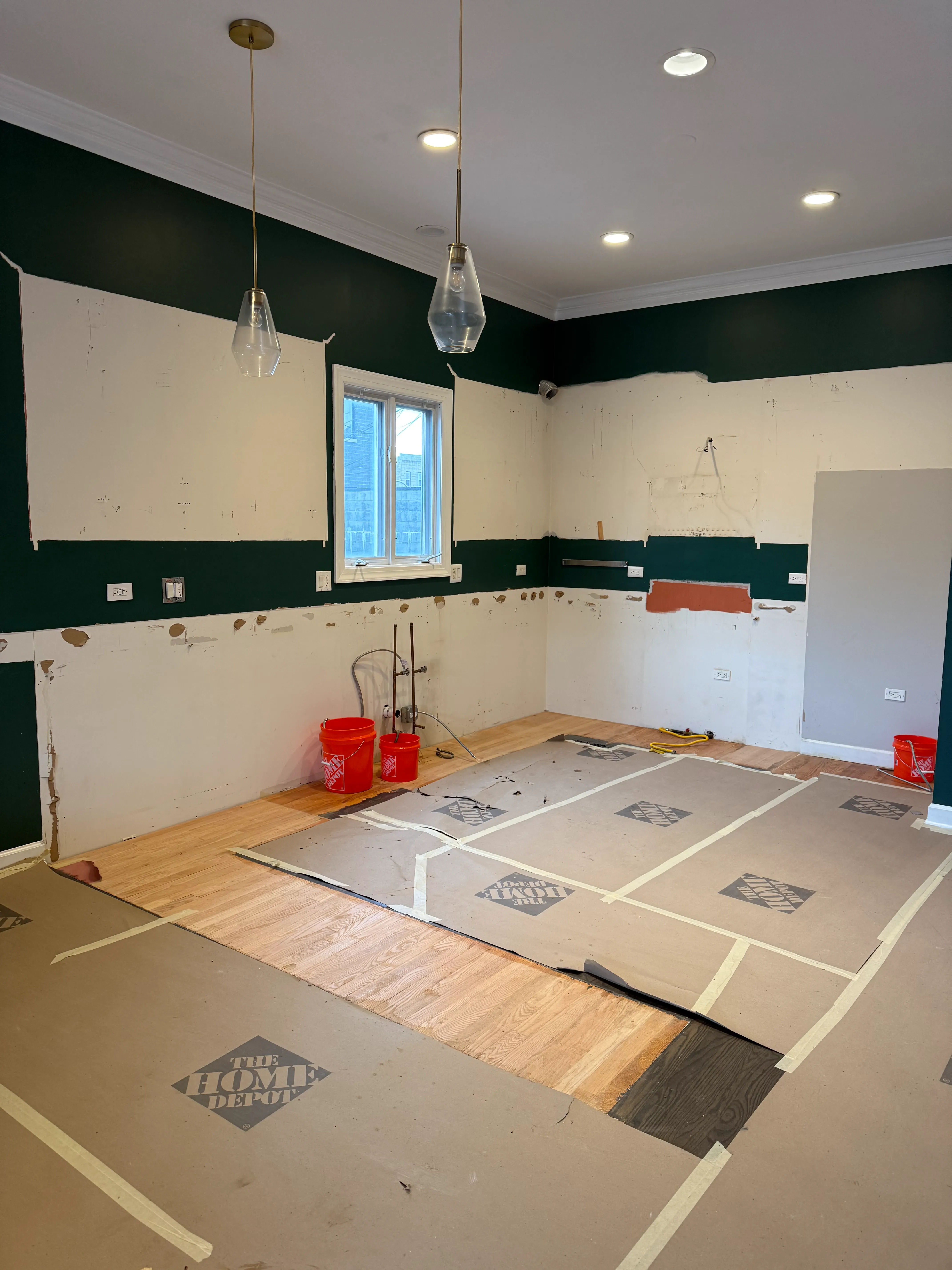 Kitchen demolition - cabinet removal Logan Square