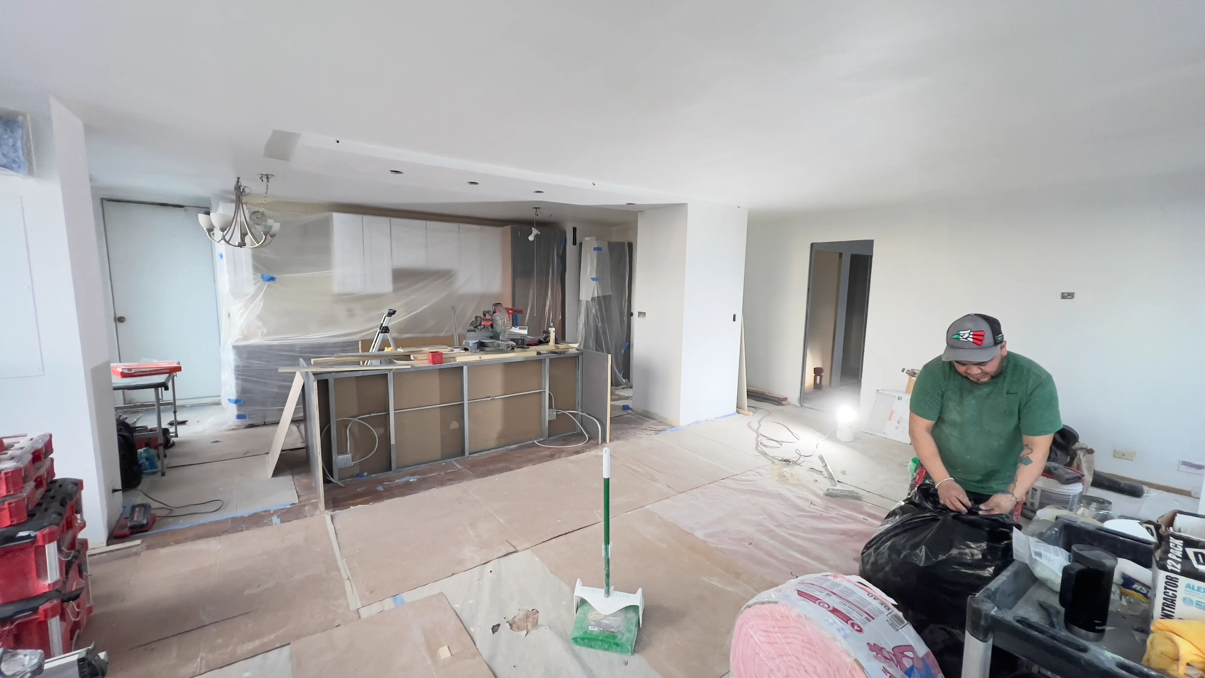 Complete condo renovation in progress Chicago