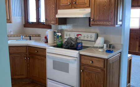 Demo phase: Full gut renovation in progress -- North Park bungalow kitchen Chicago 60630
