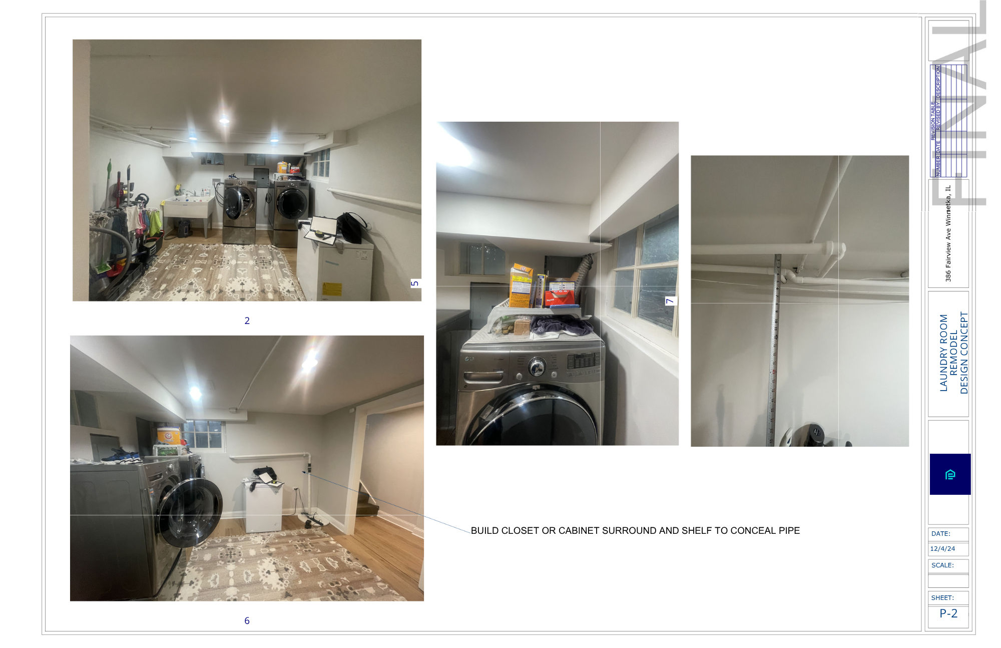 Winnetka basement design concept - professional planning and layout