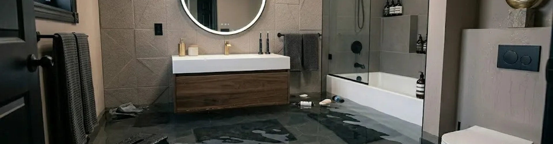 Chicago condo water damage from upstairs unit insurance claim full kitchen and bathroom remodel guide -- Assembly Squad