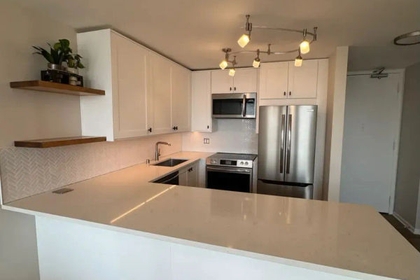 Streeterville high-rise condo renovation by Assembly Squad Remodeling Chicago, 60611