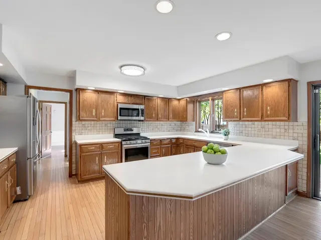 Highland Park kitchen before remodeling - outdated cabinets and layout