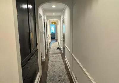 1242 N Lake Shore Drive luxury kitchen after gut renovation -- custom cabinets quartz countertops Streeterville