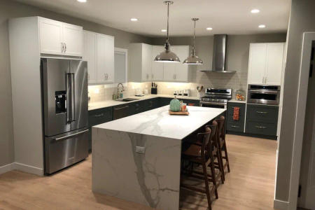 Recessed ceiling lighting Lincoln Park luxury kitchen renovation Chicago