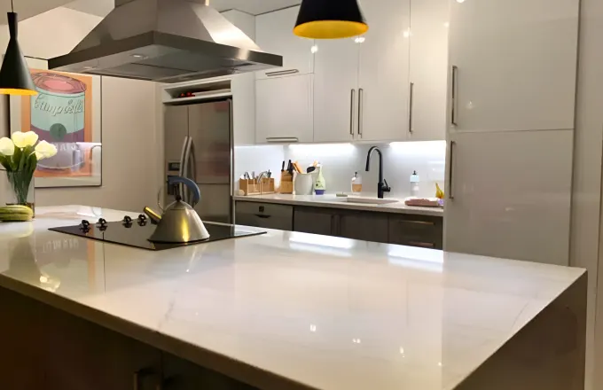 Evanston kitchen at 800 Elgin Rd Optima Horizons by Assembly Squad