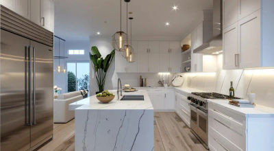 Illinois-made custom cabinetry for Streeterville high-rise condos