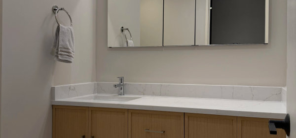 After walk-in shower