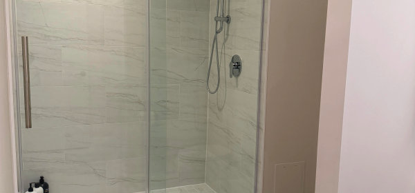 After vanity with quartz countertop