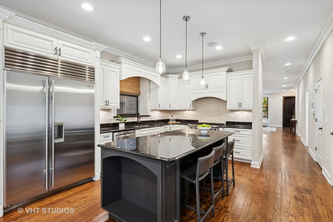 Wicker Park kitchen before remodeling - dated cabinets and layout