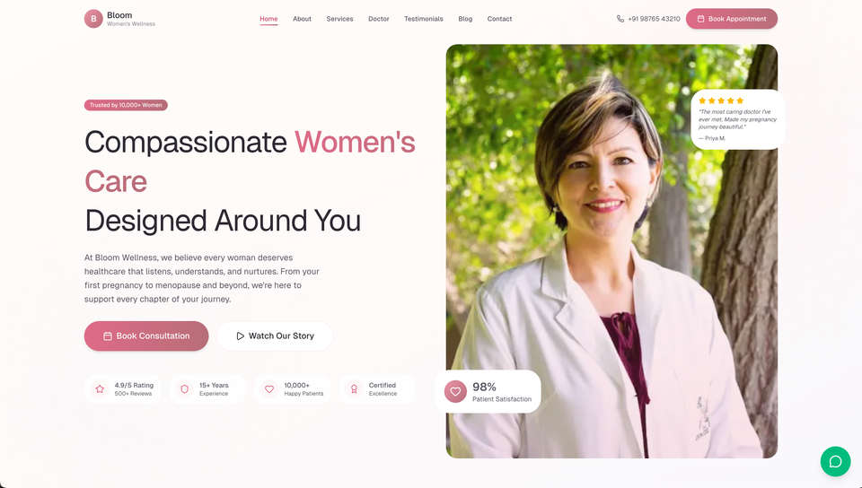 Bloom Wellness product interface