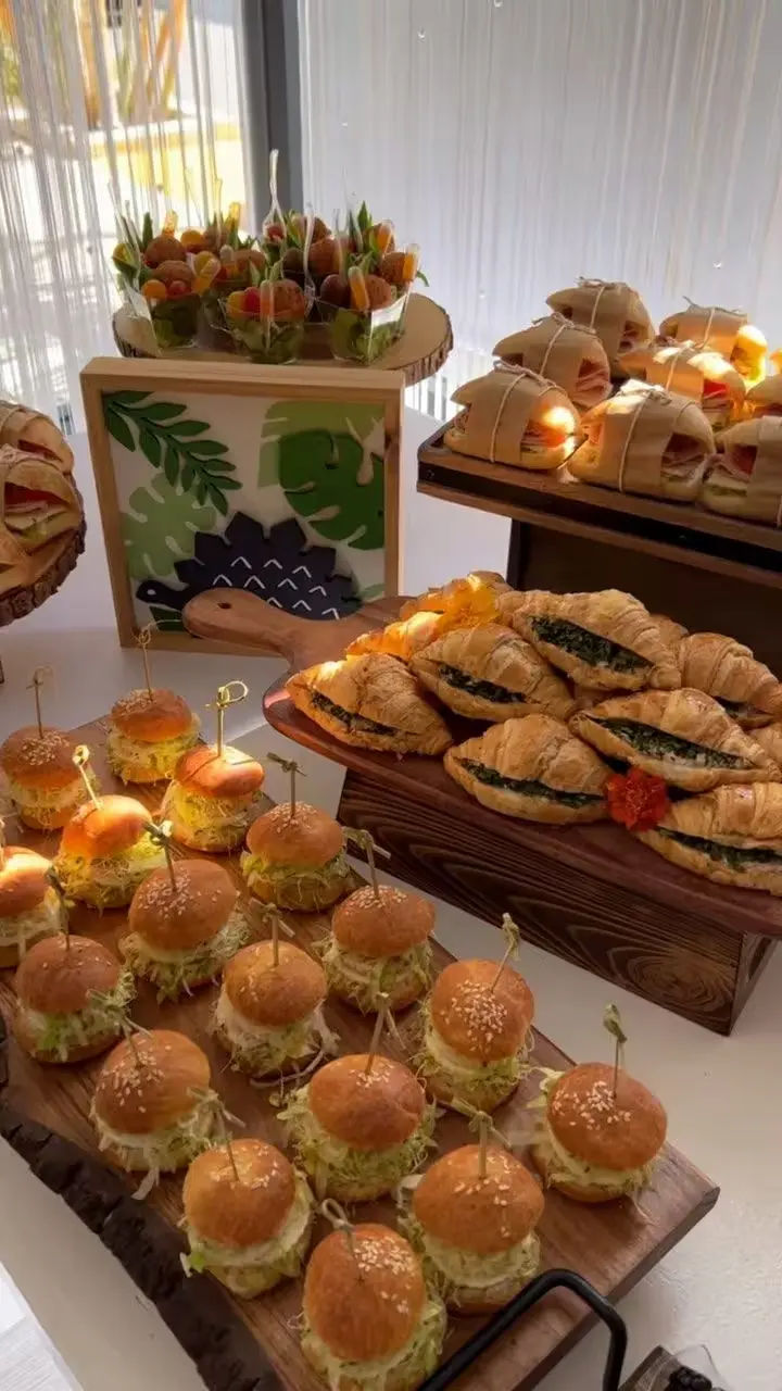 Colorful birthday party appetizer platter