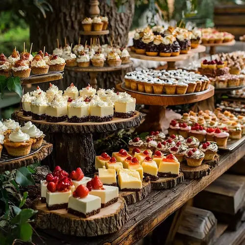 Catering service at a wedding reception