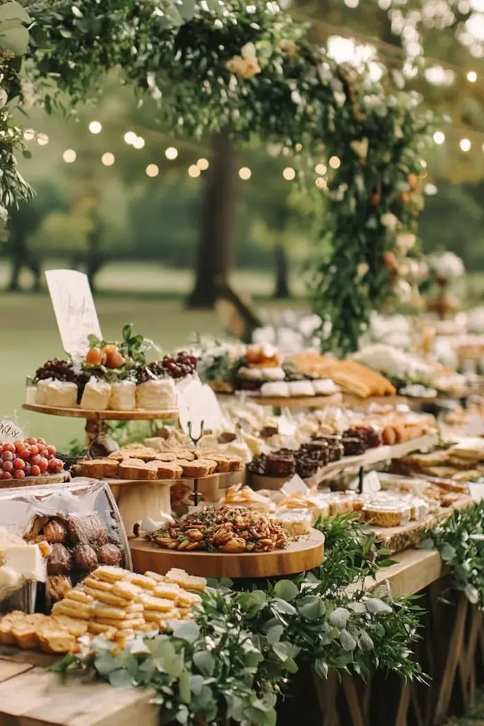 Detailed shot of a gourmet wedding dish