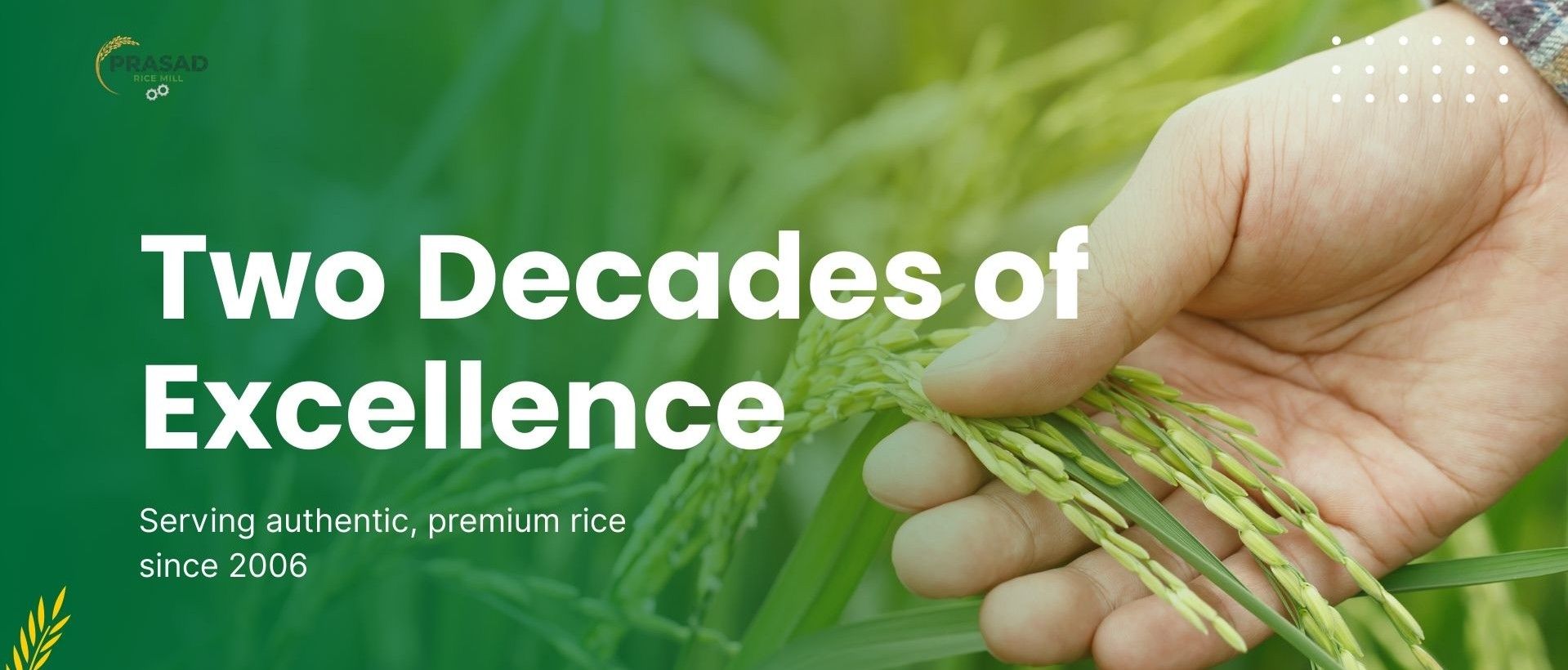 Prasad Rice Mill Intro Banner
