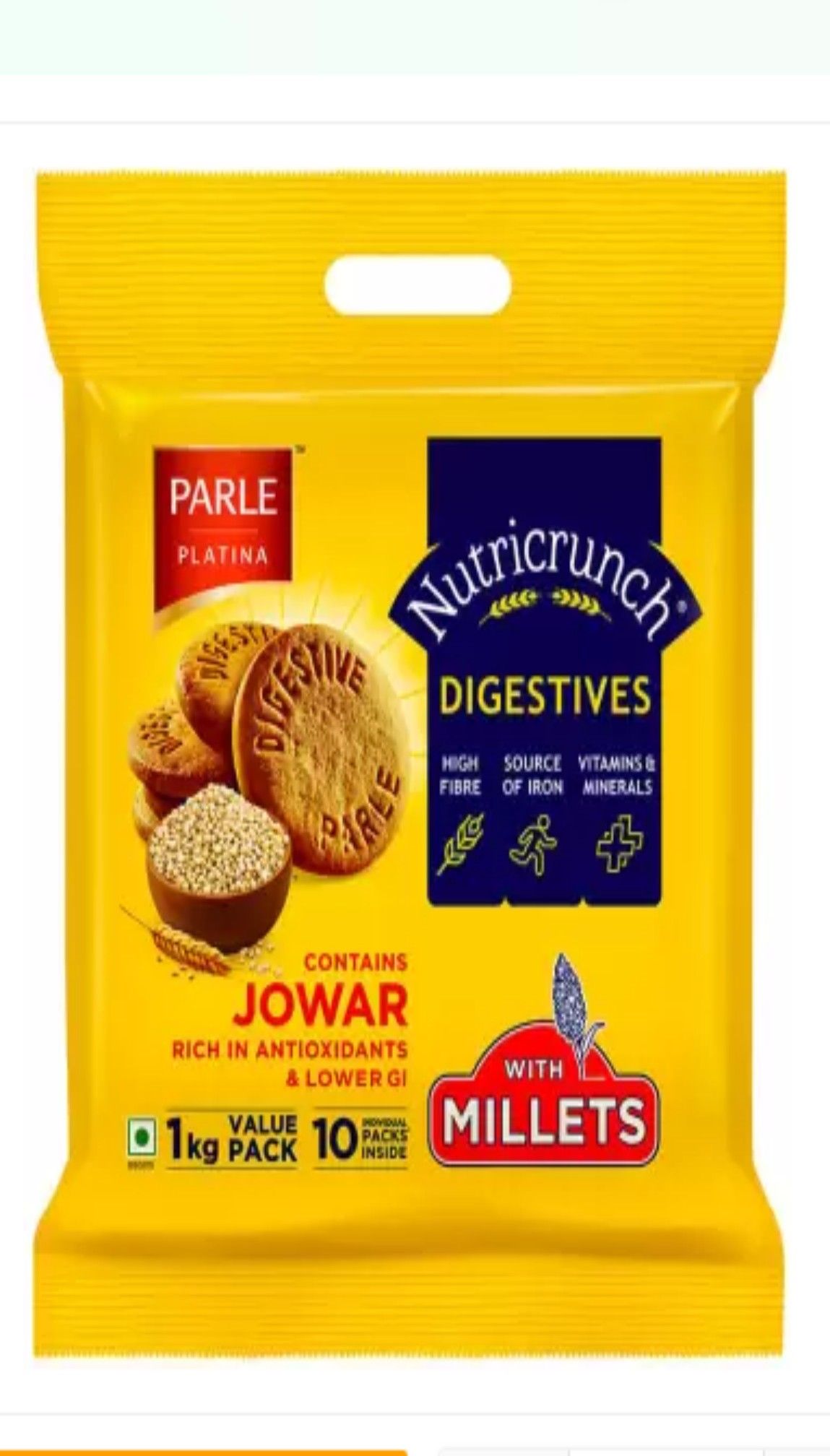 PARLE Platina Nutricrunch Digestive  (10 x 0.1 kg)