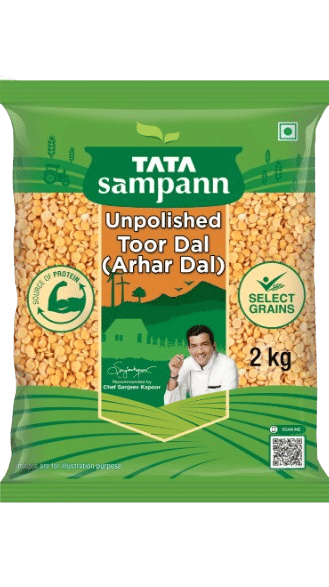 Tata Sampann Yellow Toor/Arhar Dal (Rohor Dali) (Split)  (2 kg)