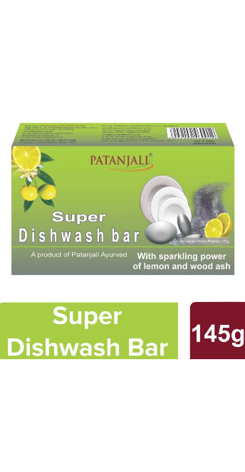 PATANJALI Super Dishwash Bar  (145 g)