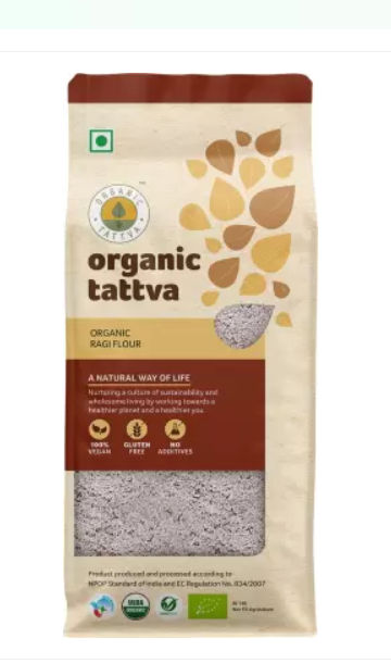 Organic Tattva Ragi Flour  (0.5 kg)
