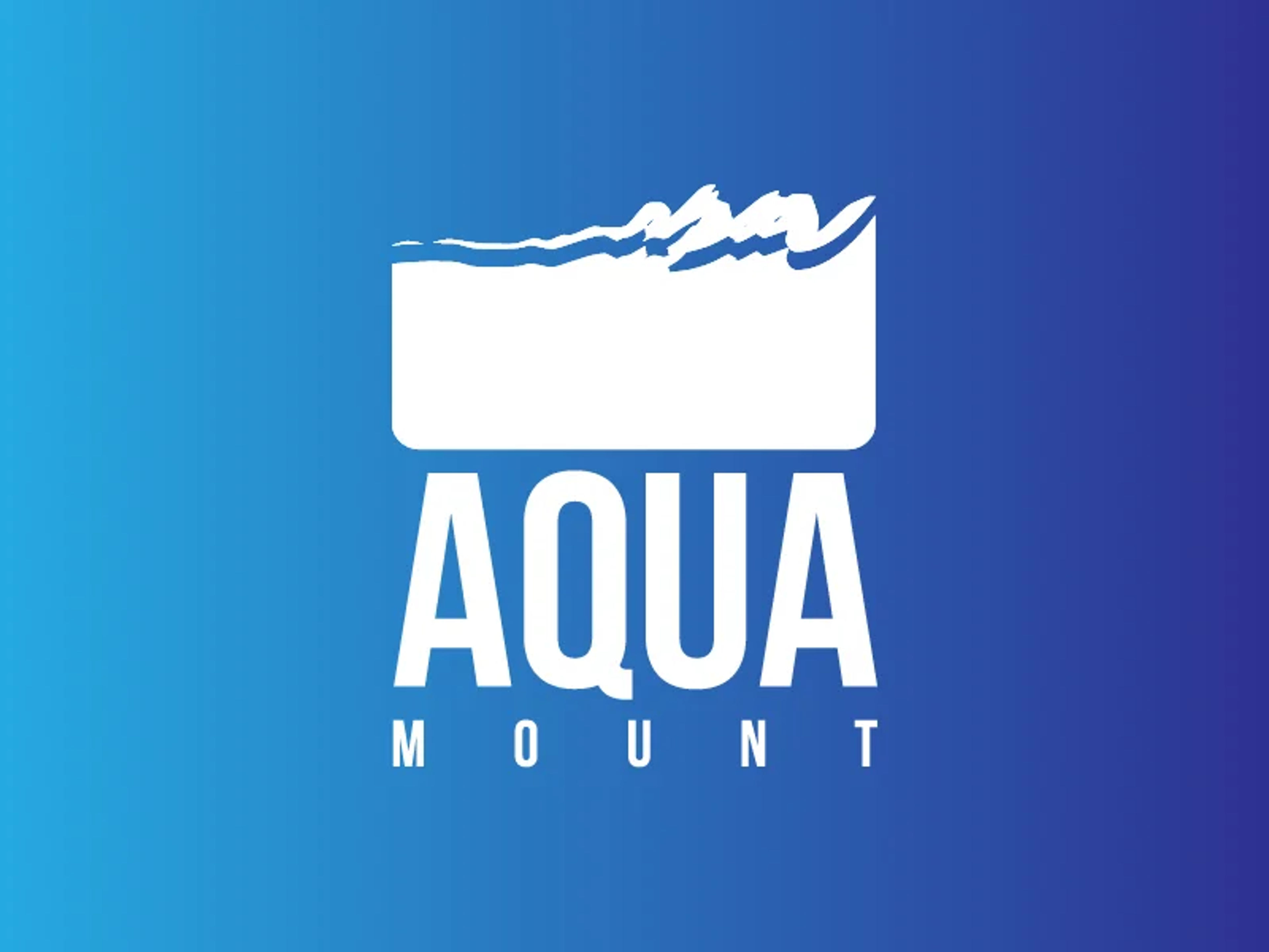 Aqua Mount logo — Dark background