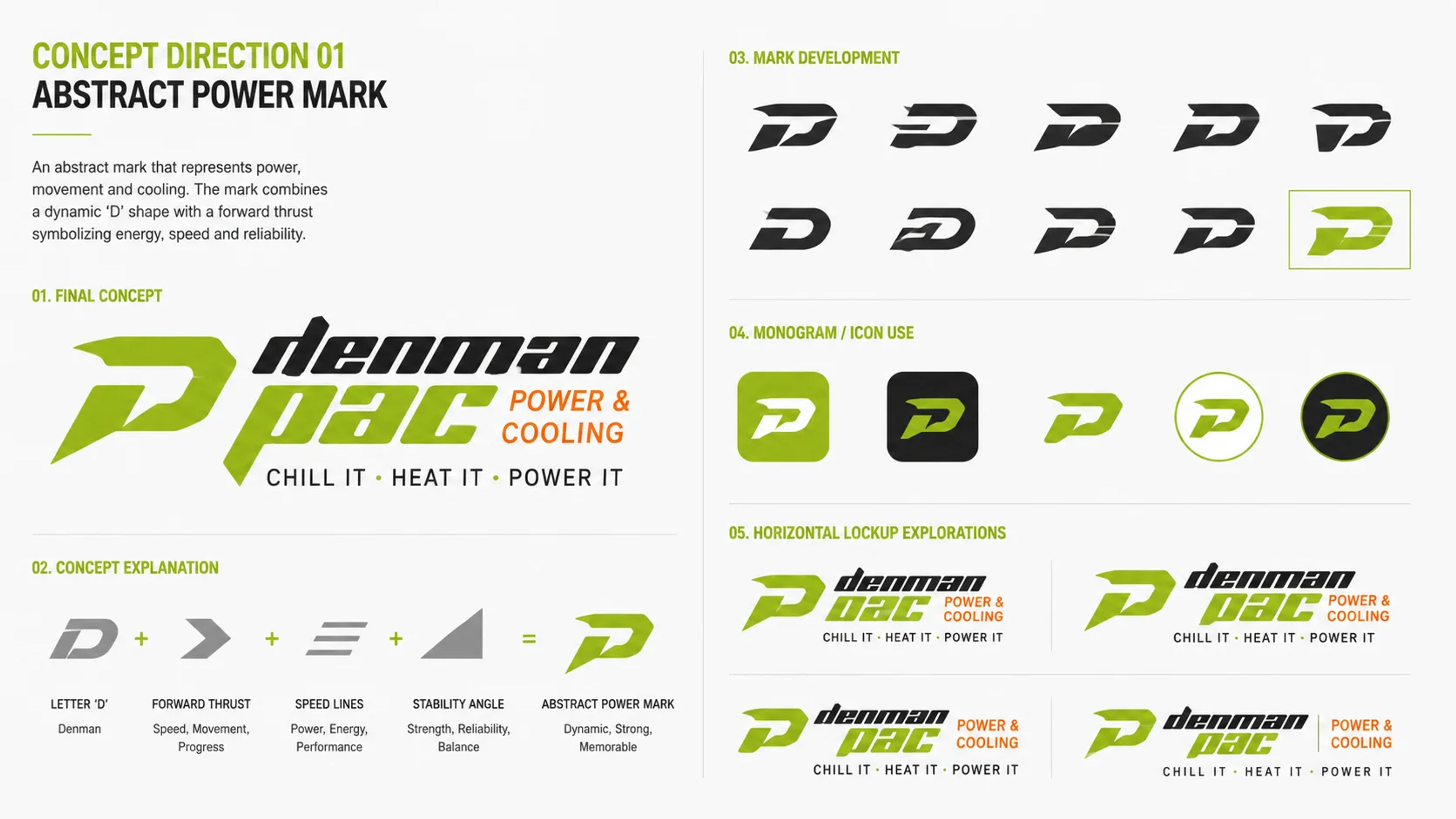 Concept Direction 01 — Abstract Power Mark