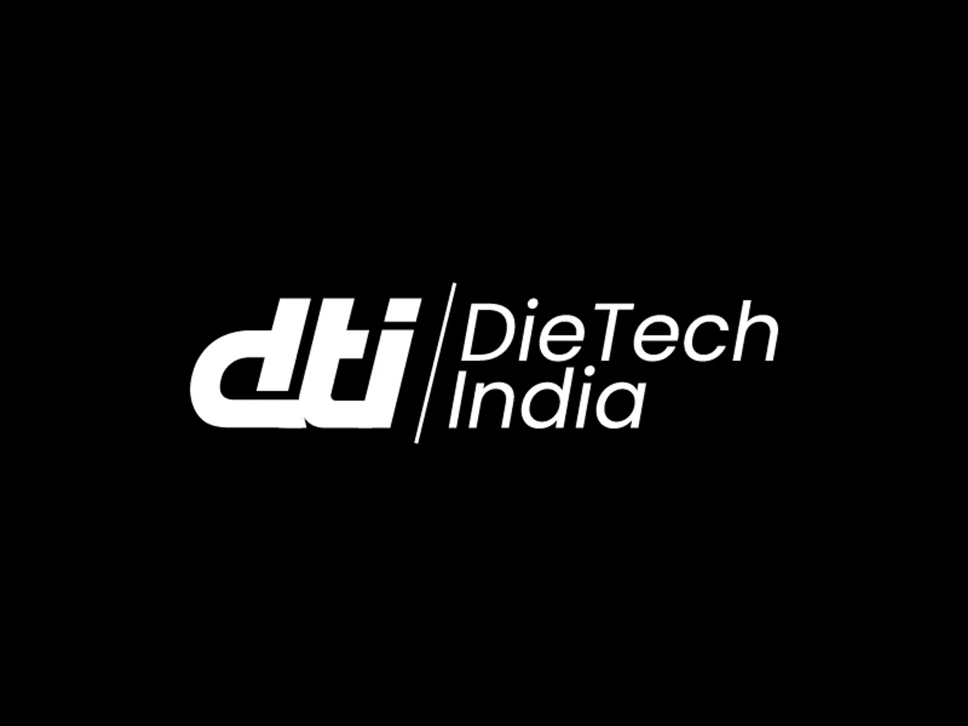 Die Tech India logo — Dark background