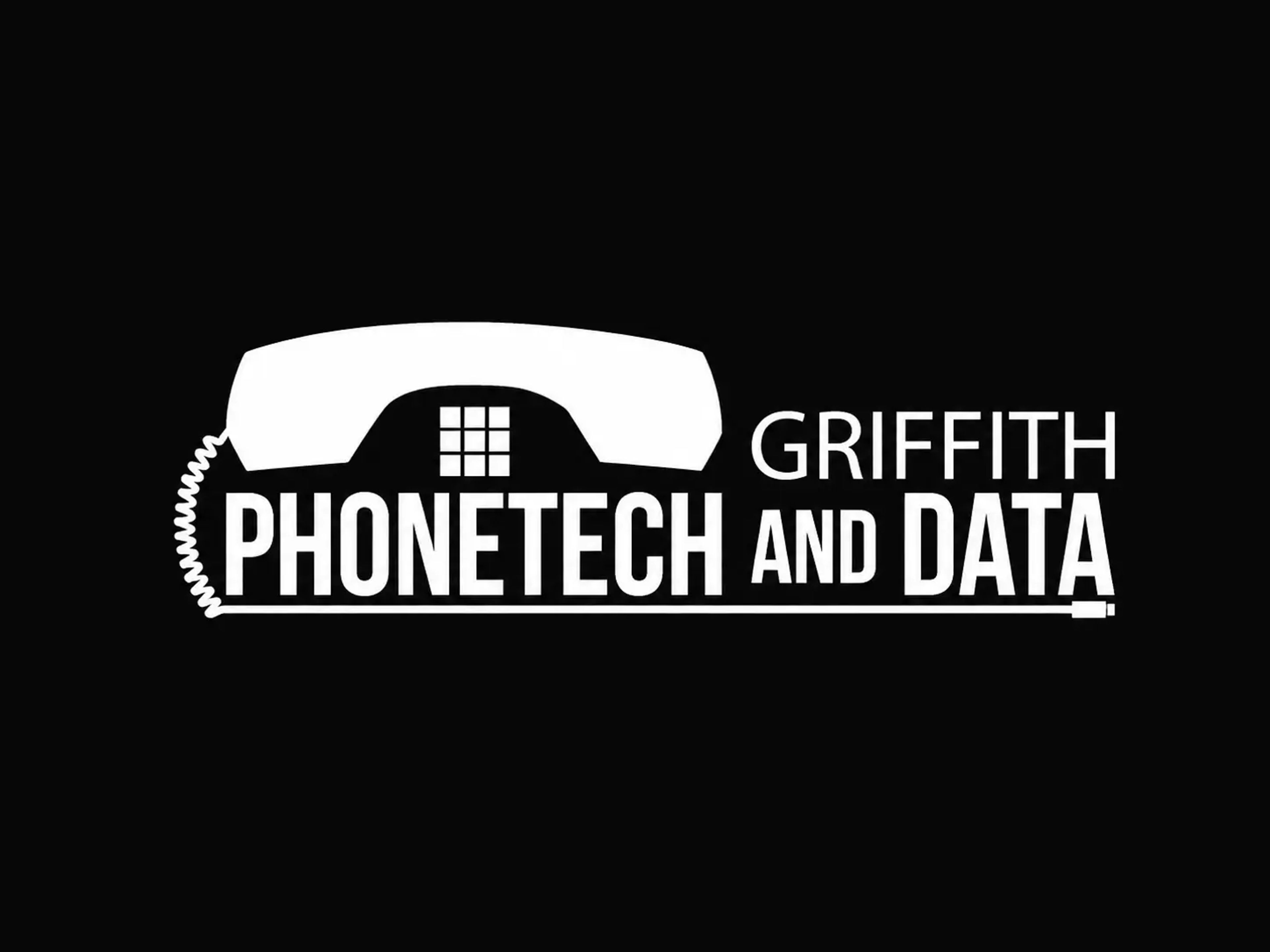 Griffith Phonetech & Data logo — Dark background