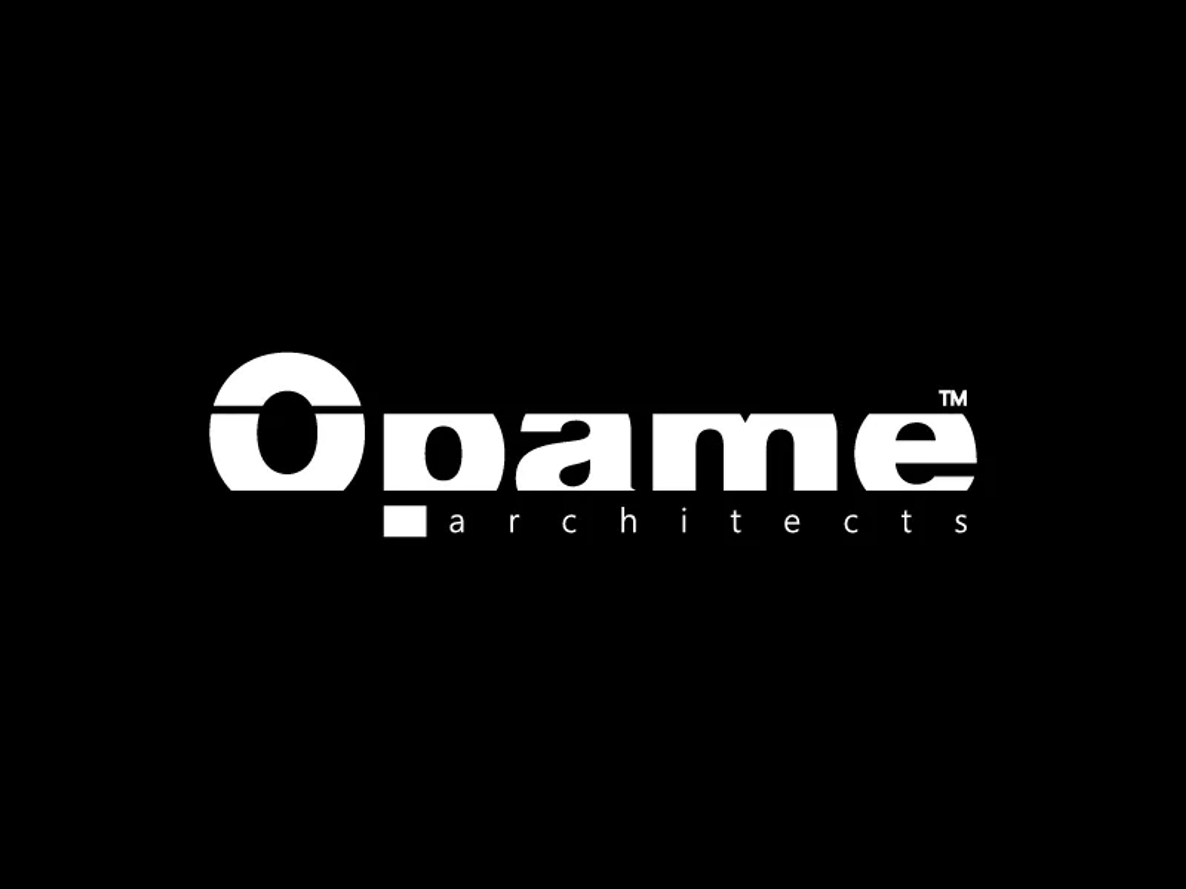 Opame Architects logo — Dark background