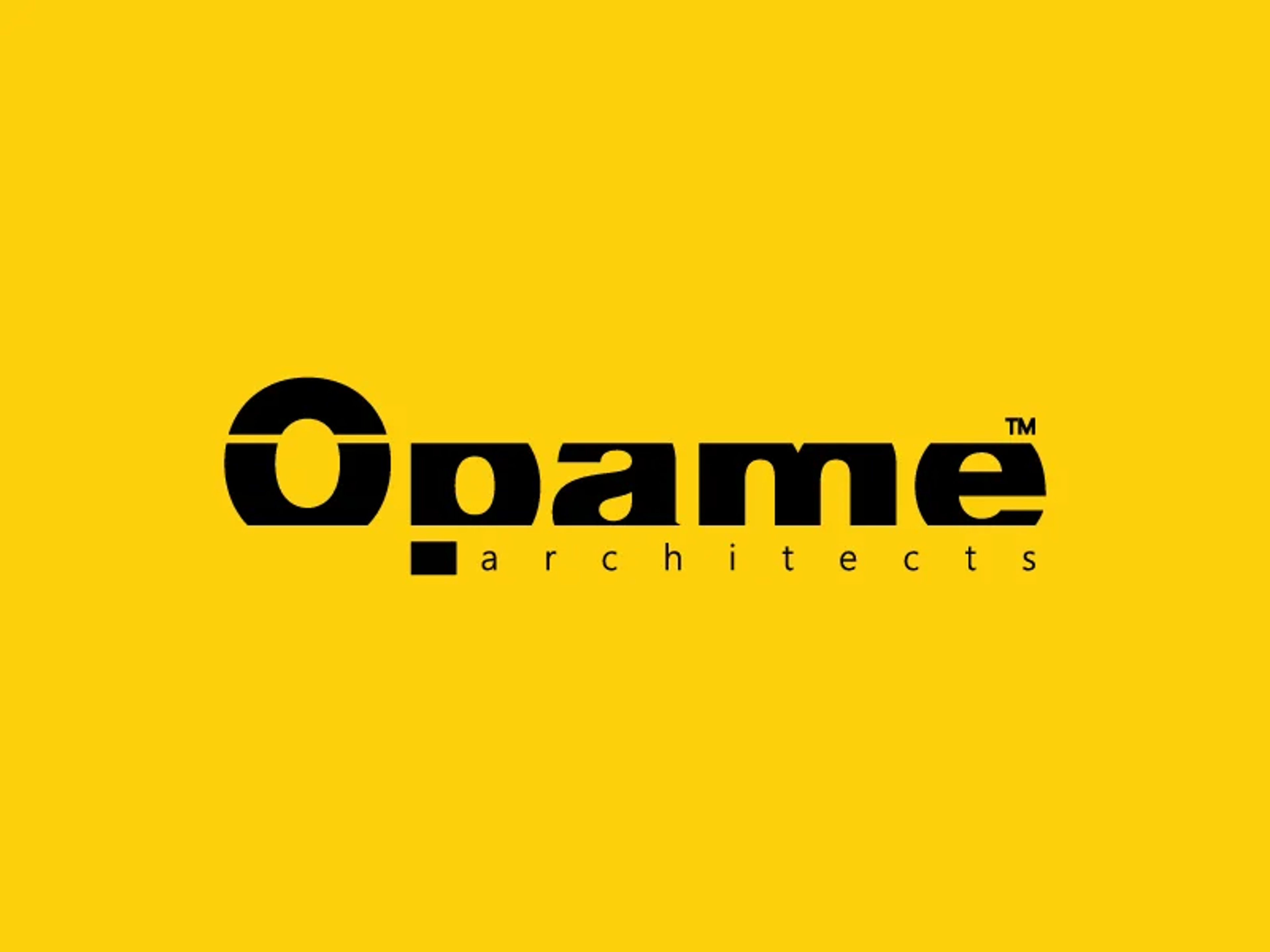 Opame Architects logo — Site board