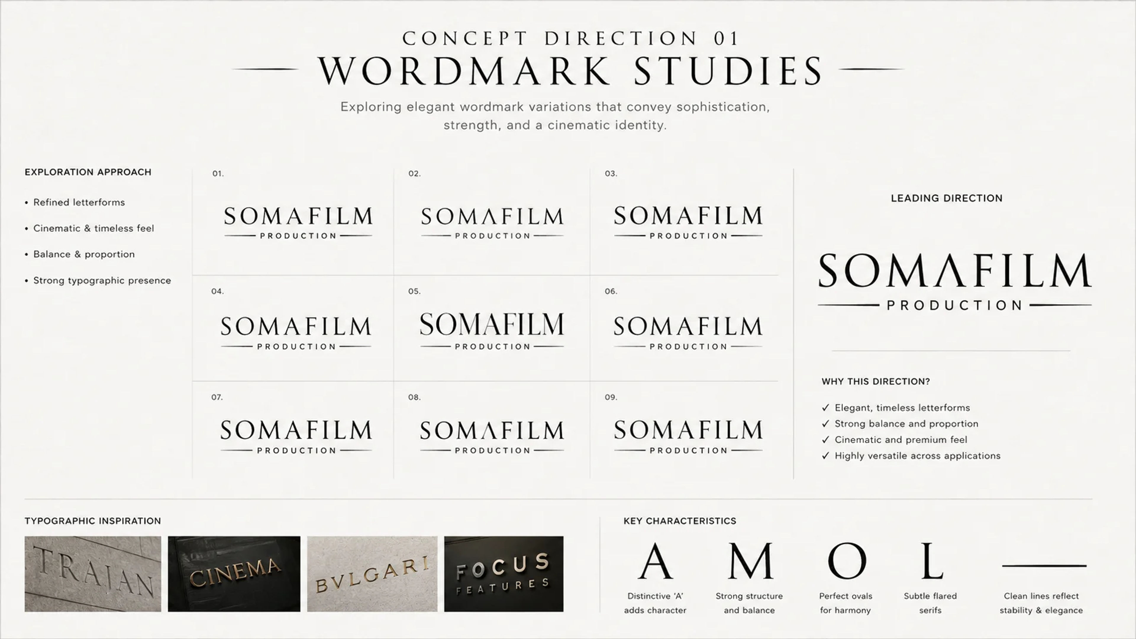 Concept Direction 01 — Wordmark Studies